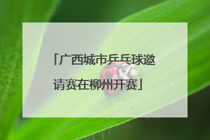 广西城市乒乓球邀请赛在柳州开赛