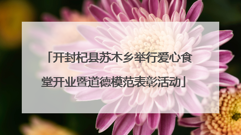 开封杞县苏木乡举行爱心食堂开业暨道德模范表彰活动
