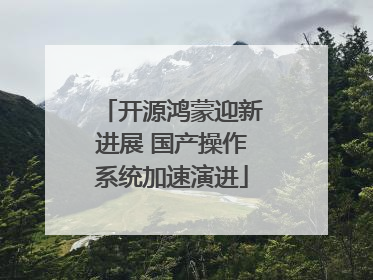 开源鸿蒙迎新进展 国产操作系统加速演进