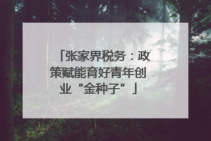 张家界税务：政策赋能育好青年创业“金种子”