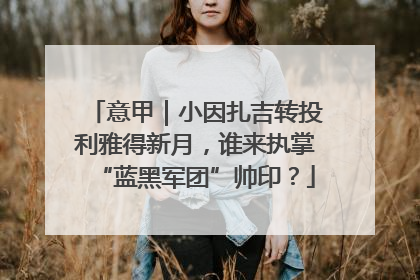 意甲｜小因扎吉转投利雅得新月，谁来执掌“蓝黑军团”帅印？