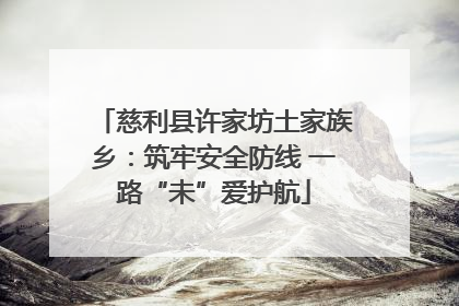 慈利县许家坊土家族乡：筑牢安全防线 一路“未”爱护航