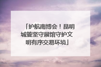 护航南博会！昆明城管坚守展馆守护文明有序交易环境