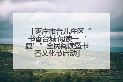 枣庄市台儿庄区“书香台城·阅读一‘夏’”全民阅读暨书香文化节启动