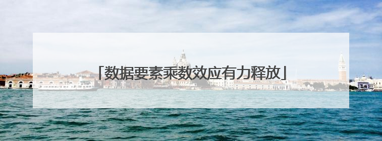 数据要素乘数效应有力释放