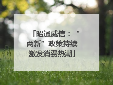 昭通威信：“两新”政策持续激发消费热潮