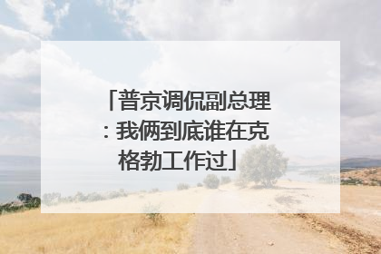 普京调侃副总理：我俩到底谁在克格勃工作过