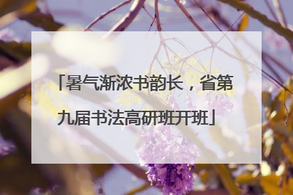 暑气渐浓书韵长，省第九届书法高研班开班