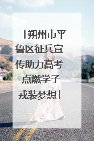 朔州市平鲁区征兵宣传助力高考 点燃学子戎装梦想