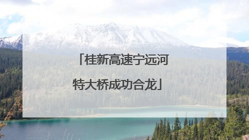 桂新高速宁远河特大桥成功合龙
