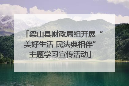 梁山县财政局组开展“美好生活 民法典相伴”主题学习宣传活动