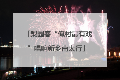 梨园春“俺村最有戏”唱响新乡南太行