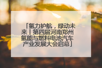 氢力护航，绿动未来丨第四届河南郑州氢能与燃料电池汽车产业发展大会启幕