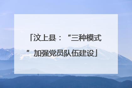 汶上县：“三种模式”加强党员队伍建设