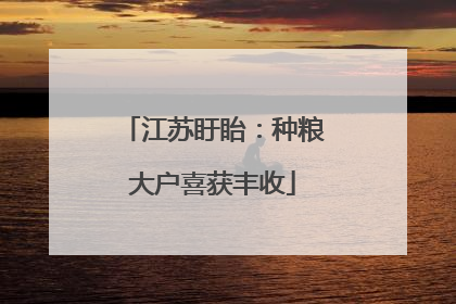 江苏盱眙：种粮大户喜获丰收