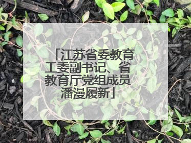 江苏省委教育工委副书记、省教育厅党组成员潘漫履新