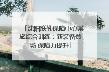 沈阳联勤保障中心某旅综合训练：新装备登场 保障力提升