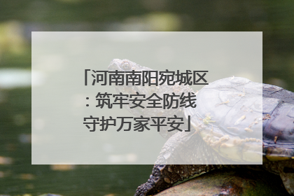 河南南阳宛城区：筑牢安全防线 守护万家平安