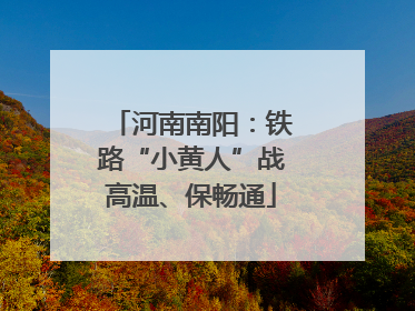 河南南阳：铁路“小黄人”战高温、保畅通