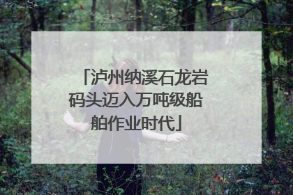 泸州纳溪石龙岩码头迈入万吨级船舶作业时代