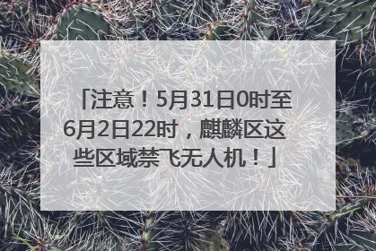 注意！5月31日0时至6月2日22时，麒麟区这些区域禁飞无人机！