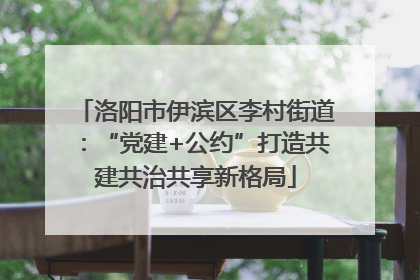 洛阳市伊滨区李村街道：“党建+公约”打造共建共治共享新格局