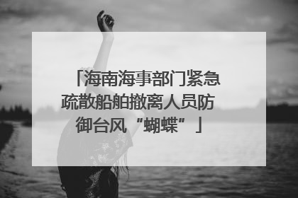海南海事部门紧急疏散船舶撤离人员防御台风“蝴蝶”