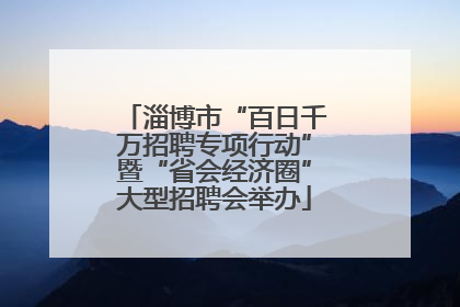 淄博市“百日千万招聘专项行动”暨“省会经济圈”大型招聘会举办