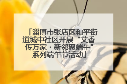 淄博市张店区和平街道城中社区开展“艾香传万家・新邻聚端午”系列端午节活动