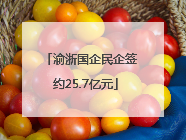 渝浙国企民企签约25.7亿元