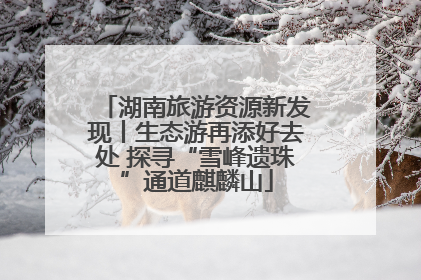 湖南旅游资源新发现丨生态游再添好去处 探寻“雪峰遗珠”通道麒麟山