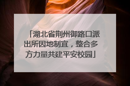 湖北省荆州御路口派出所因地制宜，整合多方力量共建平安校园