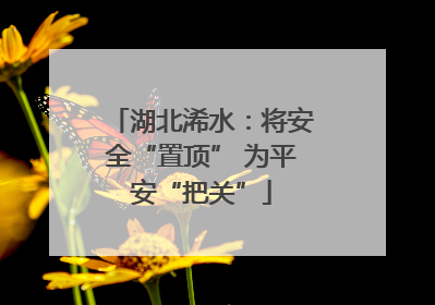 湖北浠水：将安全“置顶” 为平安“把关”