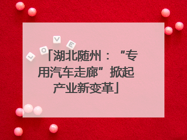 湖北随州：“专用汽车走廊”掀起产业新变革