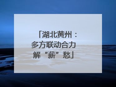 湖北黄州：多方联动合力解“薪”愁