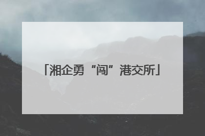 湘企勇“闯”港交所