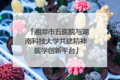 湘潭市五医院与湖南科技大学共建精神医学创新平台