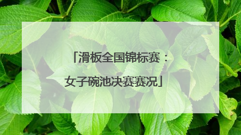 滑板全国锦标赛：女子碗池决赛赛况
