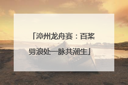 漳州龙舟赛：百桨劈浪处一脉共潮生