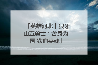 英雄河北｜狼牙山五勇士：舍身为国 铁血英魂