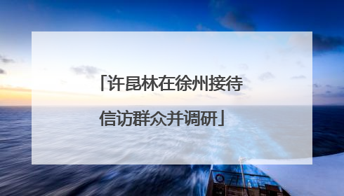 许昆林在徐州接待信访群众并调研