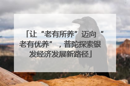 让“老有所养”迈向“老有优养”，普陀探索银发经济发展新路径