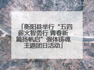 衡阳县举行“五四薪火智勇行 青春新篇扬帆启”强体铸魂主题团日活动