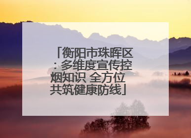 衡阳市珠晖区：多维度宣传控烟知识 全方位共筑健康防线
