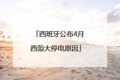 西班牙公布4月西葡大停电原因