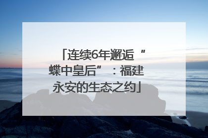 连续6年邂逅“蝶中皇后”：福建永安的生态之约