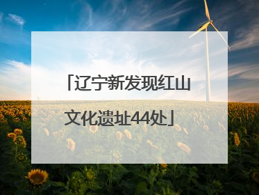 辽宁新发现红山文化遗址44处