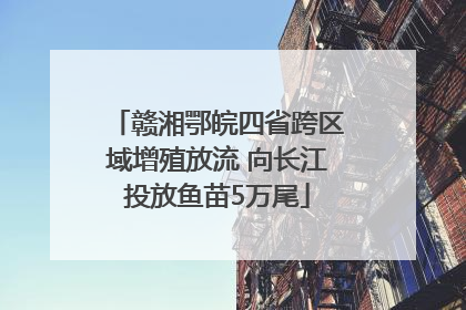 赣湘鄂皖四省跨区域增殖放流 向长江投放鱼苗5万尾