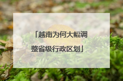 越南为何大幅调整省级行政区划