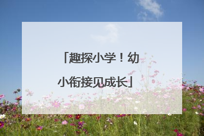 趣探小学！幼小衔接见成长